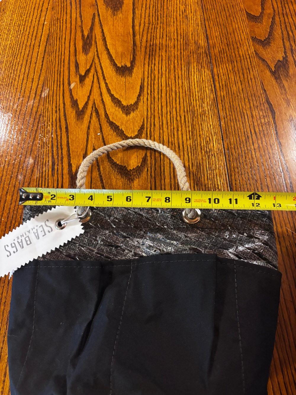 NWT Sea Bags Maine Recycled Sail Cloth Rope Handle Small Tote Beach Travel Bag - Picture 9 of 12